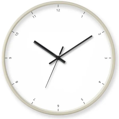 Часы настенные Troykatime круглые пластик цвет бежевый бесшумные ø30 см