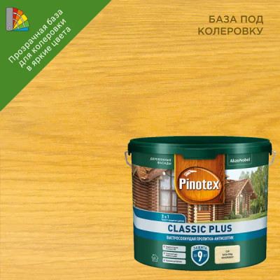 Пропитка Pinotex Classic Plus полуматовая прозрачный 2.5 л