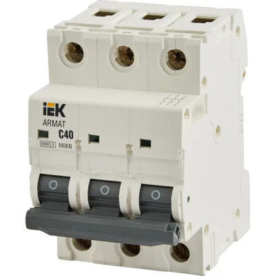 Автоматический выключатель IEK Armat M06N 3P C40 А 6 кА