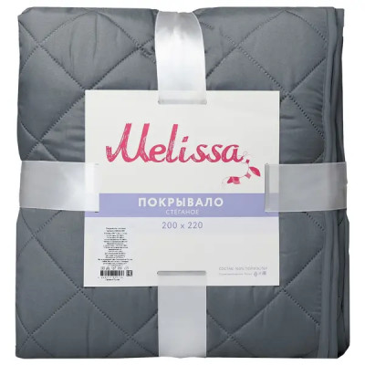 Покрывало Melissa 200x220 см микрофибра стеганая цвет графитовый/серо-зеленый