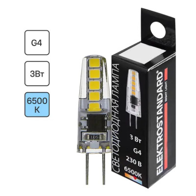 Лампа светодиодная Elektrostandard G4 220 В 3 Вт капсула прозрачная 270 лм холодный белый свет