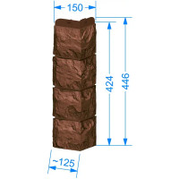 Угол наружный под камень Döcke цвет кедровый орех