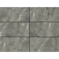 Глазурованный керамогранит Arcadia Ceramica Pulpis Nero Carving 60x120 см 1.44 м² матовый цвет серебристый