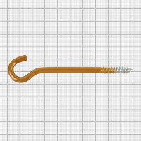 Шуруп-крюк 8x100 мм, оцинкованная сталь RAL1036
