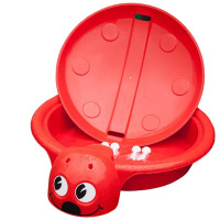 Песочница- бассейн Божья коровка 92.1х80 см пластик красный