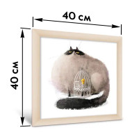 Модульная картина Смешные коты 40x40 см 3 шт.