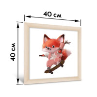Модульная картина Лисята 40x40 см 3 шт.