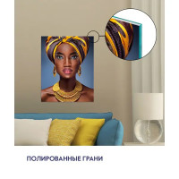 Картина на стекле Африканка 40x50 см