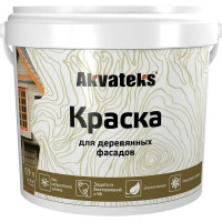 Краска для деревянных фасадов Akvateks матовая цвет белый база А 0.9 л