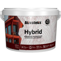 Антисептик Akvateks Hybrid гибридный лессирующий полуматовый прозрачный 2.5 л