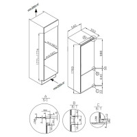 Холодильник двухкамерный Maunfeld MBF177NFWH 55x176.9x54 см 1 компрессор цвет белый