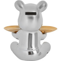 Подставка Мишка 1 керамика серебро 18x20 см