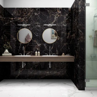 Керамогранит Arcadia Ceramica Torino Black 60x120 см 1.44 м² глянцевый цвет черный