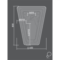 Зеркало для ванной Omega Glass Реймс SD47 с подсветкой 60x80 см трапециевидное