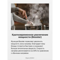 Индукционная варочная панель Hansa BHI68621 70 см 4 конфорки цвет черный