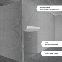 Сетка стеклотканевая штукатурная 5x5 SD-Glass 65 г/м² 1x50 м