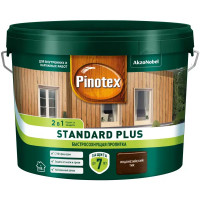 Антисептик Pinotex Standard Plus полуматовый тик 9 л