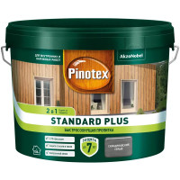 Антисептик Pinotex Standard Plus полуматовый скандинавский серый 9 л