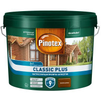 Пропитка для дерева Pinotex Classic Plus полуматовая тиковое дерево 9 л