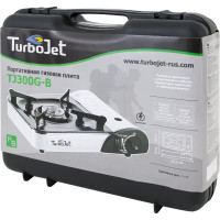 Плита газовая портативная TurboJet TJ300G-B, 1 конфорка, 34x28 см, цвет белый