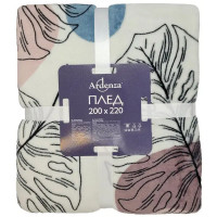 Плед Beauty 200x220 см фланель цвет серо-розовый