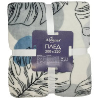 Плед Beauty 200x220 см фланель цвет серо-голубой