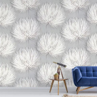 Обои флизелиновые Wall Decor Лола серые 1.06 м 75173-42