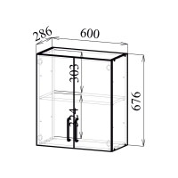 Шкаф навесной Парма 60x67.6x29 см ЛДСП цвет светло-серый