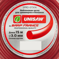 Леска для триммера Unisaw ø3.0 мм 15 м круглая