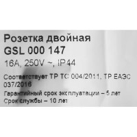 Розетка двойная встраиваемая влагозащищенная Schneider Electric Glossa с заземлением со шторками IP44 в сборе цвет белый