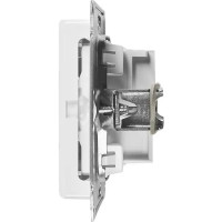 Розетка двойная встраиваемая Schneider Electric Glossa RJ11/RJ45 UTP cat 5e цвет белый
