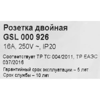 Розетка двойная встраиваемая Schneider Electric Glossa с заземлением со шторками в сборе цвет молочный
