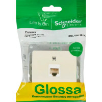 Розетка компьютерная встраиваемая Schneider Electric Glossa RJ45 UTP cat 5e цвет бежевый