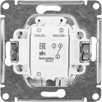 Переключатель встраиваемый Schneider Electric Glossa 1 клавиша цвет белый