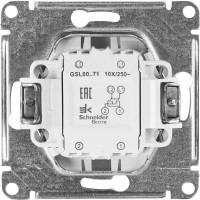 Переключатель перекрестный встраиваемый Schneider Electric Glossa сх7 1 клавиша цвет алюминий