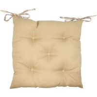 Подушка на сиденье 45x45 см цвет бежево-бело-черный