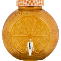 Лимонадник Апельсин 5.2 л стекло оранжевый