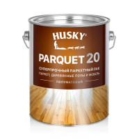 Лак паркетный Husky Parquet 20 полуматовый бесцветный 2.7 л