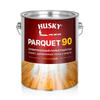 Лак паркетный Husky Parquet 90 глянцевый бесцветный 2.7 л