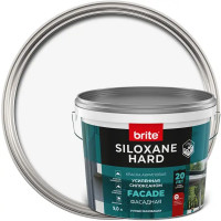 Краска фасадная Brite Siloxane Hard матовая цвет белый база А 9 л