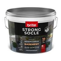 Краска для цоколя Brite Strong Socle матовая цвет белый база А 2.7 л