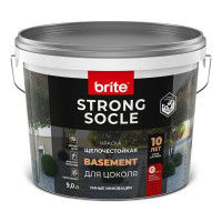 Краска для цоколя Brite Strong Socle матовая цвет белый база А 9 л