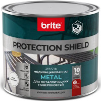 Грунт-эмаль по ржавчине Brite Protect Shield полуматовая цвет белый 1.8 л