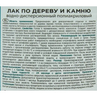 Лак для дерева и камня Profiwood 0.9 кг прозрачный