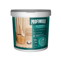 Лак-антисептик для бань и саун водно-дисперсионный Profiwood цвет бесцветный полуглянцевый 0.9 кг
