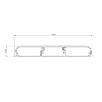 Наличник с кабель-каналом 2200x70x10 мм цвет белый