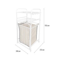 Стеллаж для ванной комнаты с корзиной для белья Fixsen Practica FX-530W 38x93x35 см цвет белый