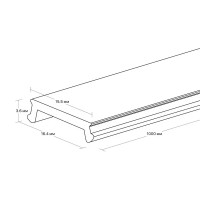 Планка Ritter 53095 8 для трекового шинопровода встраиваемого защитный цвет белый