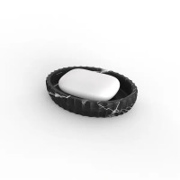 Мыльница Lemer Marble BLMARB003, полирезин цвет черный