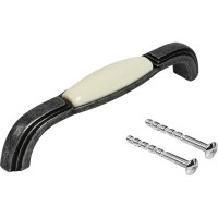 Ручка-скоба мебельная 7302 128 мм, цвет состаренное серебро